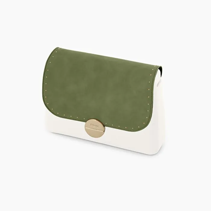 Solapa efecto gamuzado militar O bag glam